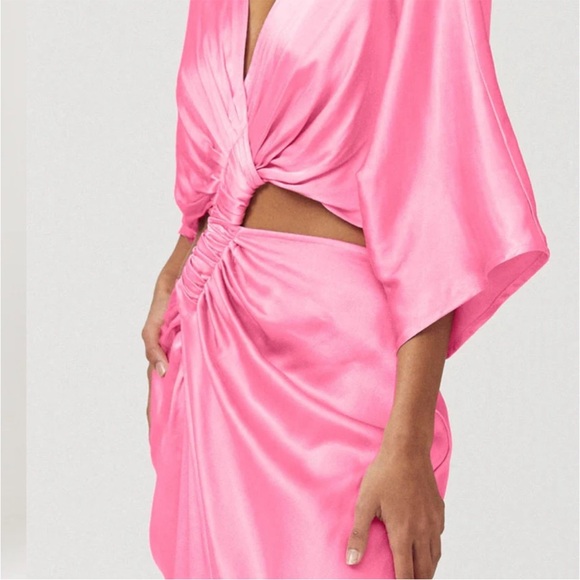 Chic Pink Cutout Maxi Dress